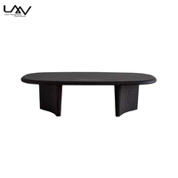 Table basse moderne simple naturelle hôtel villa salon table basse ovale en bois meubles