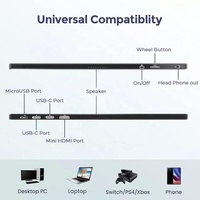 Moniteur Portable Externe à Écran Tactile IPS LED HDR USB-C 1080P de 15,6 Pouces avec Double Haut-Parleur Premium et Housse Intelligente pour Jeu et Ordinateur Portable
