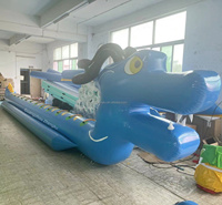 Jouet aquatique en gros tube remorquable dragon bateau banane gonflable poisson à la mouche à vendre