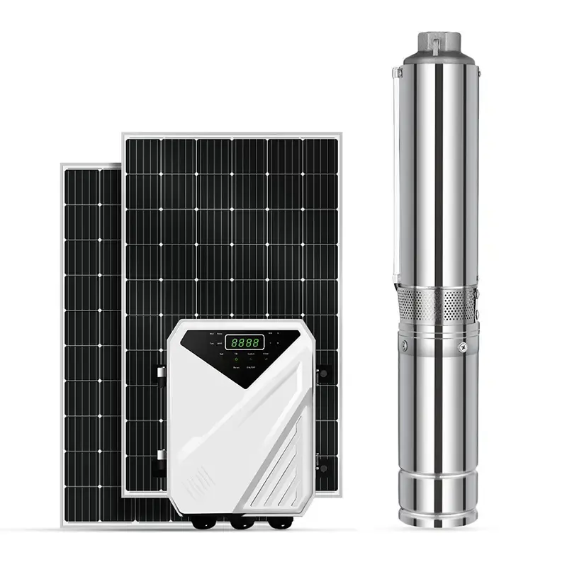 Powerful High Efficiency Dc 48v Submersible Dewatering Deep Automatic Solar Water Pump For Garden