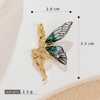 Nouveau style, collier pendentif papillon féerique de luxe léger, élégant, avec aile de cigale, accessoire créatif, chaîne de collier