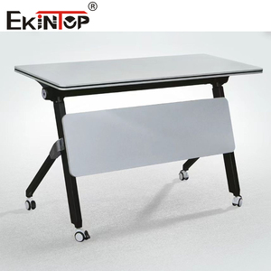 Sinonis Wooden Panel Commercial Modular Flip Top Conference <b>Table</b> <b>Foldable</b> Training <b>Desk</b> - Product Image 2