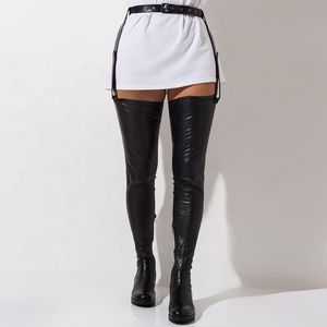 Waist Band Thigh High Long Stretch <b>Boots</b> Black Low Round Toe Anti-slip Winter Long Over Knee Women Sexy <b>Boots</b> Size 43 Shoes - Product Image 3