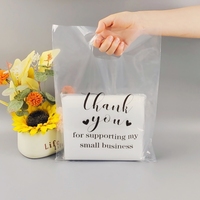 Sac de shopping en plastique personnalisé avec logo Boutique Cadeaux avec poignée découpée Recyclable Noir Blanc Sac de transport