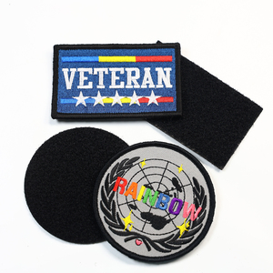 New Style Custom Round Square Patches Embroidered Patch Sew on Iron on Bulk for Clothes and Hats - Product Image 2