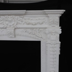 Chimenea de chimenea de mármol bonita natural exquisita tallada a mano de venta directa de fábrica - Product Image 4