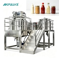 Homogénéisateur à entrée par le bas, mélangeur à cisaillement élevé avec réservoir chauffant pour la fabrication de mayonnaise et de produits cosmétiques