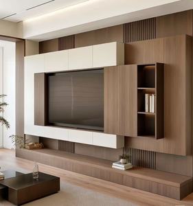 <span class=keywords><strong>Mobile</strong></span> TV <span class=keywords><strong>Moderno</strong></span> in Legno con Design a Pannelli, Altezza Regolabile, Adatto <span class=keywords><strong>per</strong></span> TV da 65+ Pollici, <span class=keywords><strong>per</strong></span> <span class=keywords><strong>Soggiorno</strong></span>, Camera da Letto, Ufficio - Product Image 1