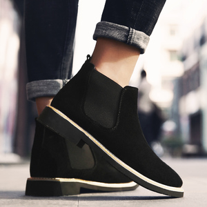 <span class=keywords><strong>Stivali</strong></span> Chelsea <span class=keywords><strong>Neri</strong></span> in Pelle Scamosciata da Uomo, Stile Moda, Taglie 45-46, Vendita all'Ingrosso e su Misura - Product Image 6