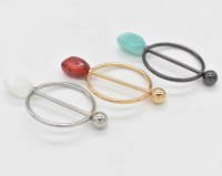 Kleidungs stück dekorative Perle Diamant Eck schnalle Elegante Gold Perle Gürtel Ring Schnalle Schal Schnalle Perle Zubehör