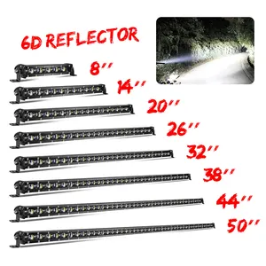 Super Slim Single Row 20000lm 8" 14" 20" 31" 43" 49" 120W 150W 180W 210W 240W 6D Lens 4x4 Off Road Car ATV UTV Led Light Bar