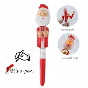Evento di festa di capodanno di natale regalo di ringraziamento divertente penna a LED da boxe di babbo natale per stuffers di borse goody festive