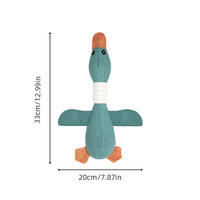 Jouet pour chien interactif et durable en forme de canard volant, avec couineur, pour la dentition, en peluche avec rembourrage en coton PP – Meilleure vente