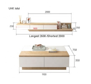 ตารางที่หรูหราไม้ Mdf เฟอร์นิเจอร์ตู้ที่ทันสมัย<span class=keywords><strong>2022</strong></span>ห้องนั่งเล่นหรูหราศูนย์ทีวียืนและชุดโต๊ะกาแฟ - Product Image 5