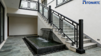 Garde-corps de sécurité de style chinois, en alliage d'aluminium décoratif, pour balcon et escaliers, avec revêtement en poudre moderne, pour l'intimité