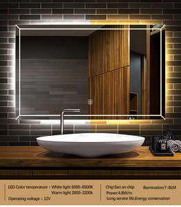 Luz Led antiniebla con <span class=keywords><strong>Sensor</strong></span> de movimiento táctil para baño, espejo impermeable con pantalla de tiempo, gran oferta - Product Image 6