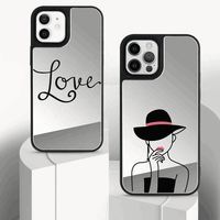 Funda Protectora para Teléfono con Espejo de Maquillaje, Diseños Personalizados para iPhone 13 Mini, Bolsa Impermeable de PVC para Chicas, Proveedor OEM