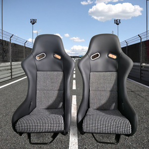 Sièges baquets de course en fibre de carbone et PVC imperméables avec motif pied-de-poule M3 <span class=keywords><strong>E30</strong></span> E36 E46 E90 E92 E93 F30 F80 G20 G80 - Product Image 5