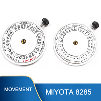 Mouvement de montre automatique en acier inoxydable Miyota 8285 du Japon, 12H 21 rubis, 21600BPH, léger, argenté, OEM personnalisé
