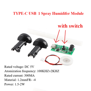 Kit de Humidificador Mini USB Tipo-C, Generador de Niebla y Placa de Circuito de Controlador, 1 <span class=keywords><strong>2</strong></span> 4 Atomizadores, Lámina de Atomización Oscilante - Product Image 2