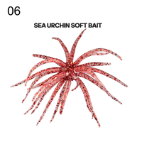 TPE 6 pièces/sac 1,9g 6cm 6 couleurs Leurre souple flottant en forme d'ormeaux de mer avec paillettes intégrées, montage sans poids, montage drop shot, montage jig head
