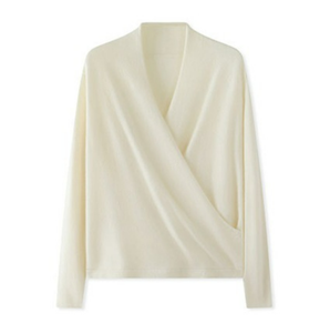 Offre Spéciale mode coréenne croix tricoté col en v <span class=keywords><strong>pull</strong></span> en <span class=keywords><strong>cachemire</strong></span> tricoté femmes laine <span class=keywords><strong>pull</strong></span> en <span class=keywords><strong>cachemire</strong></span> - Product Image 4