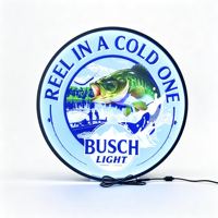 Enseigne LED personnalisée pour marque de bière, style vintage, boîte lumineuse en acrylique, indice de protection IP67, 12V, pour la décoration murale des pubs et bars