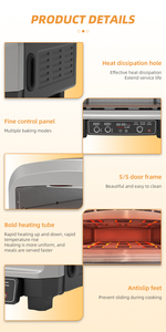 Recién llegado, horno eléctrico multifuncional para Pizza, horno portátil de escritorio para freír aire, horno para Pizza de 2000W - Product Image 6
