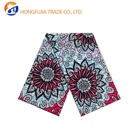 Kain Katun Murni Tenun Afrika Batik Merah Biru Motif Bunga Mandala Ankara Calico Polos Pakaian Gaya Nasional Anak Laki-laki Grosir