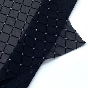 Tela de Malla de Poliéster y Elastano con Rayas Flocadas y Patrones Brillantes, Tela de Malla para Camisetas Transparentes y Sensuales para Mujer - Product Image 5