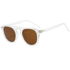 Lunettes de soleil tendance et abordables unisexe, monture ronde noire, protection UV400, charnière en métal, verres PC acrylique, modèle FH503394 de la marque Fashion Mi Nail FH, vente en gros - Product Image 6