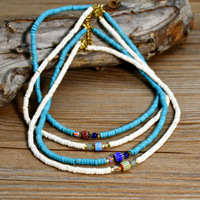Nouveaux bijoux d'été, collier ras de cou en acier inoxydable imperméable, fait main, perles en pierre naturelle, cristal, cadeaux pour femmes