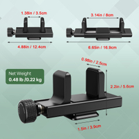 Adaptateur de fixation pour trépied en aluminium Manbily U-9 pour la prise de vue en extérieur, la chasse, support universel pour selle de tir compatible avec les vis de 3/8 " et 1/4 "
