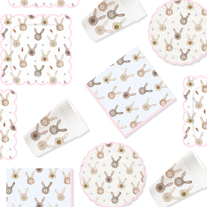DAMAI New Customized Design <b>Easter</b> Theme Disposable Dessert Dinner Paper Plates <b>Cups</b> Napkin with Rabbit Tableware Set - Product Image 4
