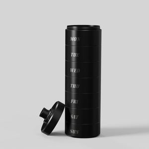 Organizer Weekly Metal Travel Box Waterproof - 7 Day Large Aluminum Alloy Container, Portable Daily <b>Pill</b> Case Custom Logo - Product Image 4