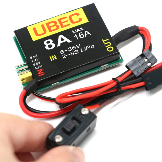 2S-8S 6-36V UBEC-8A BEC DUAL UBEC 8A/16A 5.2V/6.0V/7.4V/8.4V Servo Separate Power Supply RC Car Fix-Wing Airplane Robot Arm