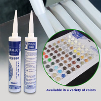 Sellador de Silicona Neutro Resistente a la Intemperie, No Corrosivo, PD990, 300 ml, Transparente, para Marcos de Ventanas y Puertas de Aluminio