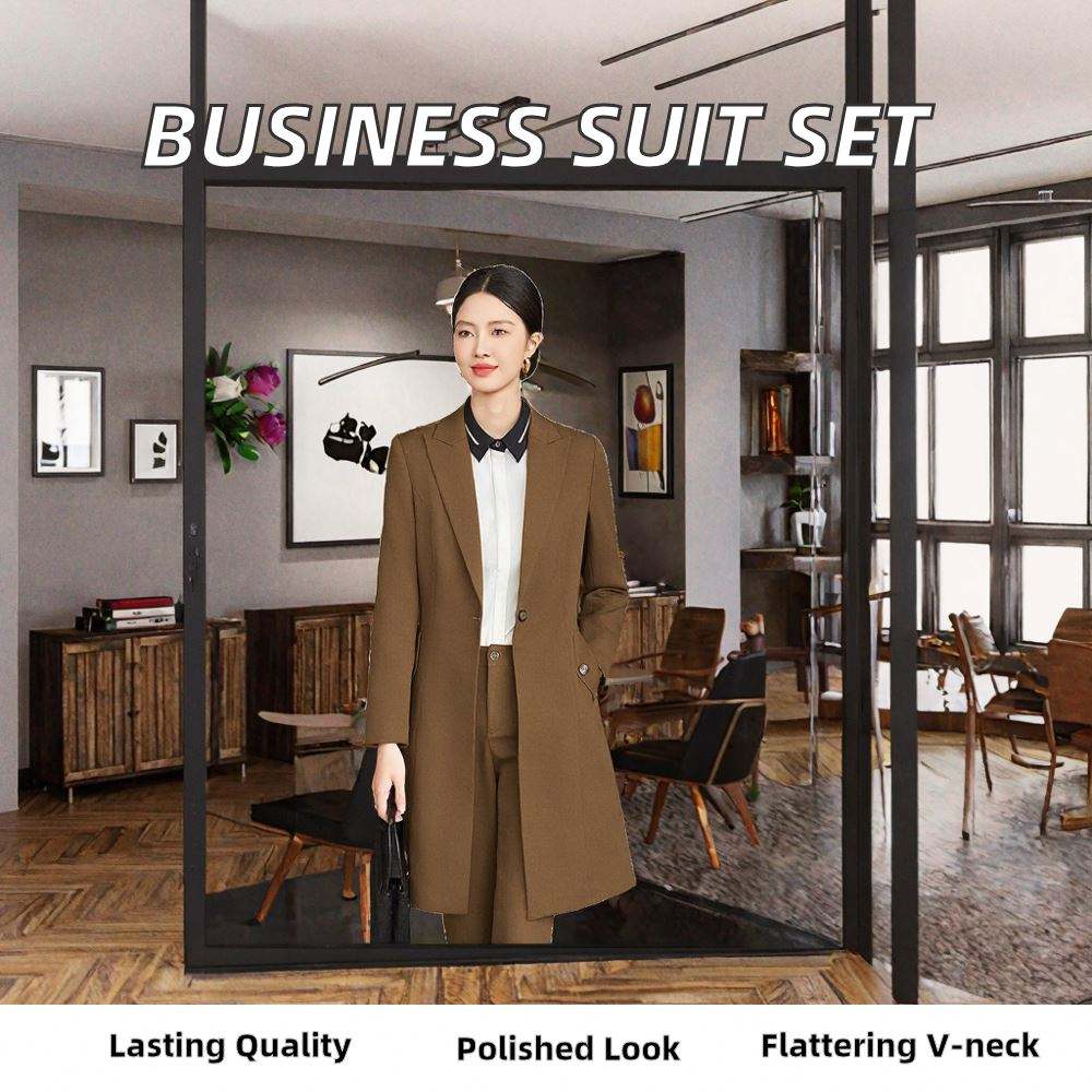 Ensemble Blazer à Manches Longues Pour Femmes, Jupe élégante Pour Dames, Vêtements De Travail D'affaires, Orange, Bleu, Rose, Nouvelle Arrivée