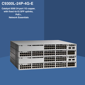สวิตช์เครือข่ายแบบจัดการได้ Catalyst C9300L-24P-4G-E 24 พอร์ต Gigabit PoE Layer 3 แบบ Stackable พร้อมการรับประกัน 1 ปี รองรับ SNMP - Product Image 1