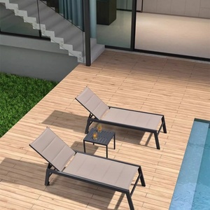 Tumbona Doble para Exteriores con 5 Posiciones Ajustables, Tumbona con Ruedas para Tomar el Sol, Silla para Broncearse para Hoteles y Playa - Product Image 3