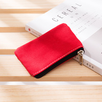 Dompet Koin Kanvas DIY Warna Solid dengan Resleting, Tas Kunci Mini, Kantong Uang, Dompet Koin Sederhana untuk Wanita Pria, Dompet Kecil, Hadiah untuk Anak