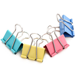 Deli Binder Clips 50mm Colorful Metal Long Tail Clips For Office And School Use - Product Image 3