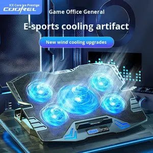 ตัวทำความเย็นหลัก K5พัดลมแล็ปท็อปแผ่นทำความเย็นฐานระบายความร้อนสำหรับเล่นเกมโลหะขาตั้งระบายความร้อนสต็อกคอมพิวเตอร์ - Product Image 5