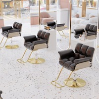 Chaise de barbier professionnelle en acier inoxydable, légère, durable, écologique, réglable en hauteur, pivotante et inclinable