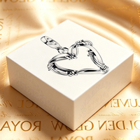 Nouveau Bracelet en Argent 925 Série ME avec Pendentif Cœur Ailes Doublement Gravées, Breloque DIY, Bijou de Luxe de Haute Qualité