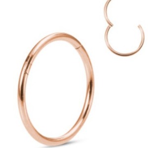 Anneau sans filetage en titane F136 pour piercing nez, lèvre, téton, bijou corporel en métal pur de forme circulaire pour piercing tendance - Product Image 5