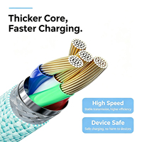 Cable de Carga Rápida USB C a USB C de 60W con Trenzado de Nailon, Compatible con Adaptador de Carga Tipo C Estándar Europeo de 65W PD