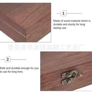 Paulownia Wood Storage Box Rectangular Flip Top Jewelry Box 6 In High With Metal Clasp For Gift Packaging - Product Image 3