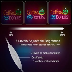 Letreros de Neón LED para Cafeterías, Letreros Decorativos Colgantes para Interiores, Luz Ambiental, Letrero para Tienda, Decoración de Pared, Luz Indicadora de Entrada, Personalizado - Product Image 3