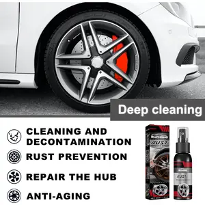 Agente anti-ferrugem para cubos de rodas de carro, spray de 30ml, agente de conversão para pintura de carros, limpeza e remoção de ferrugem